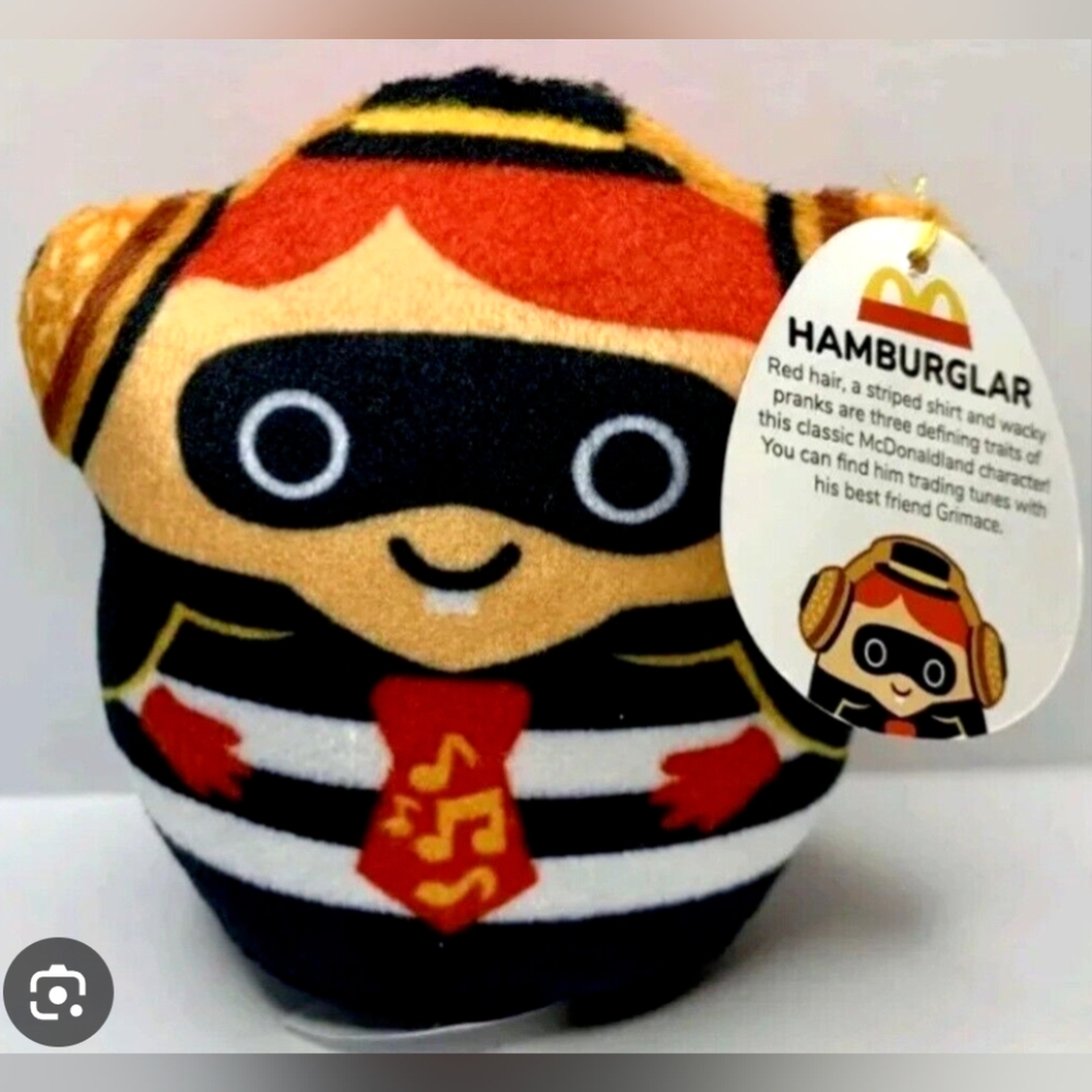 McDonald's Squishmallow*RARE*Hamburglar Plush Toy - Black, Red, and Yellow